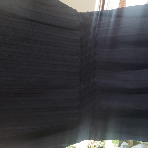 NWOT TED BAKER SLEEVES KNIT MINI DRESS FIT&FLARE BLACK PLEATED BAILEEY SIZE 16 - Picture 5 of 14